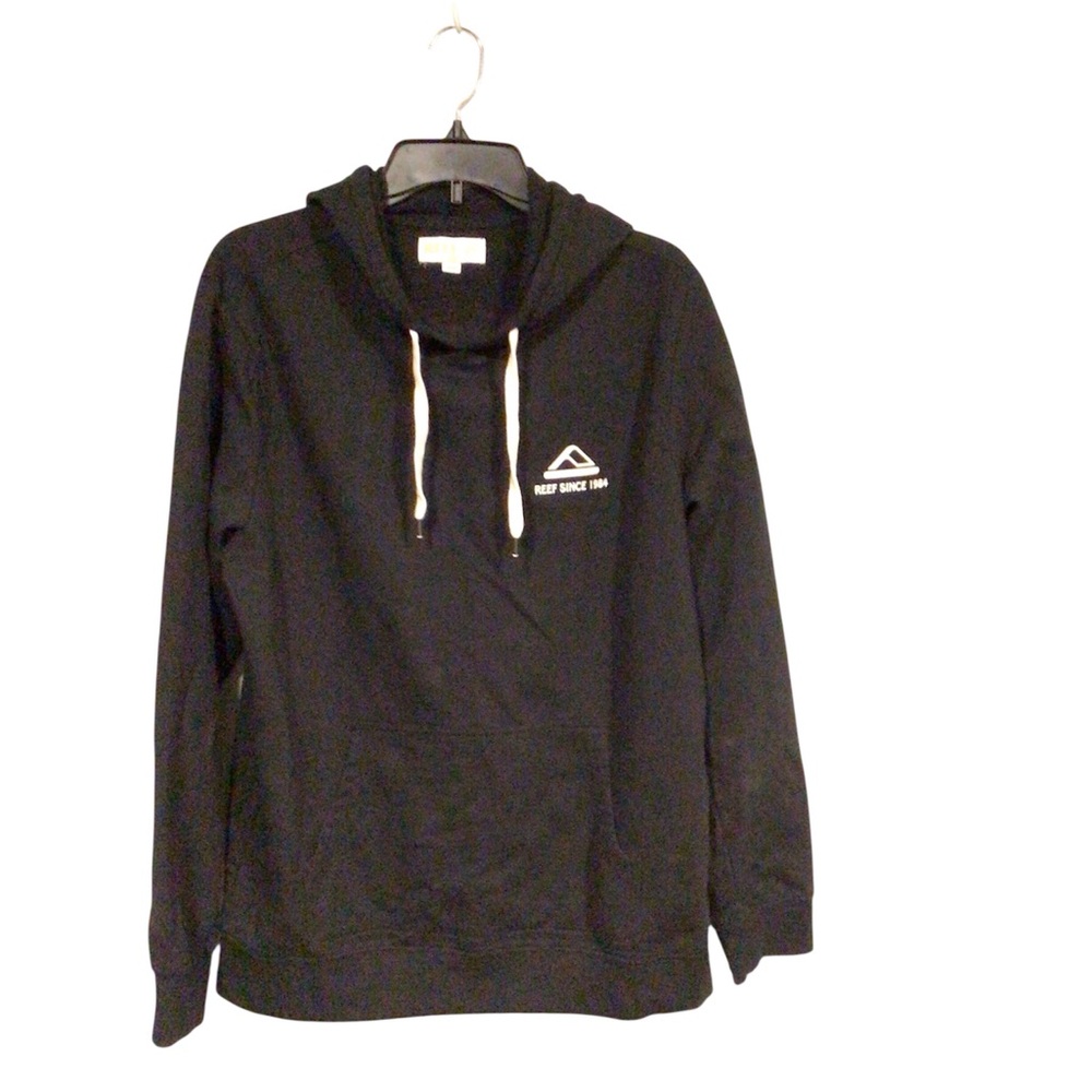 Reef Mens black hoodie size large in great condition